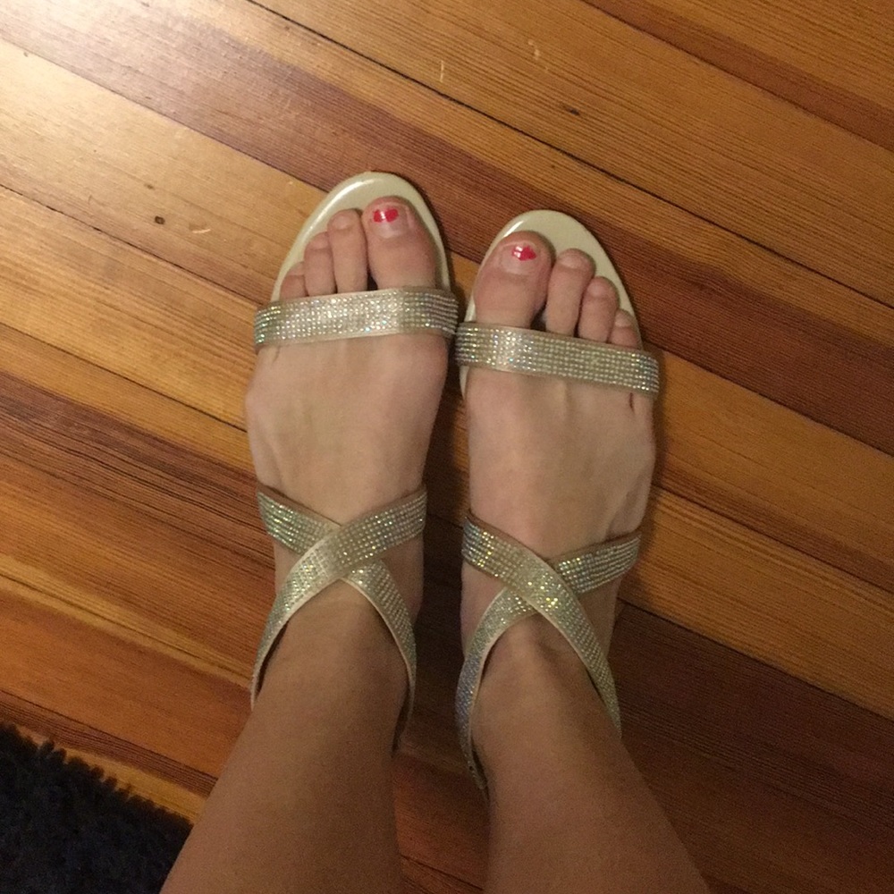 Beautiful flat sparkly shoes